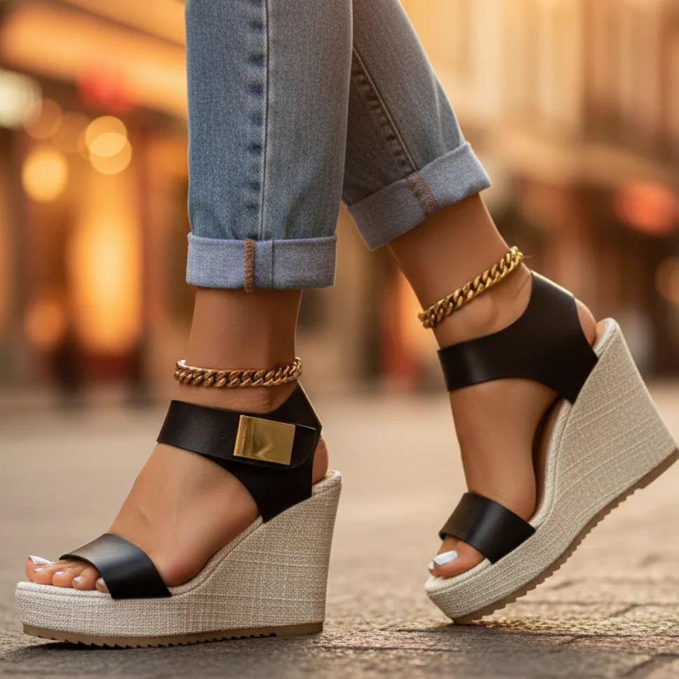 Jacinta | Women's Platform Wedge Sandals - Image 3
