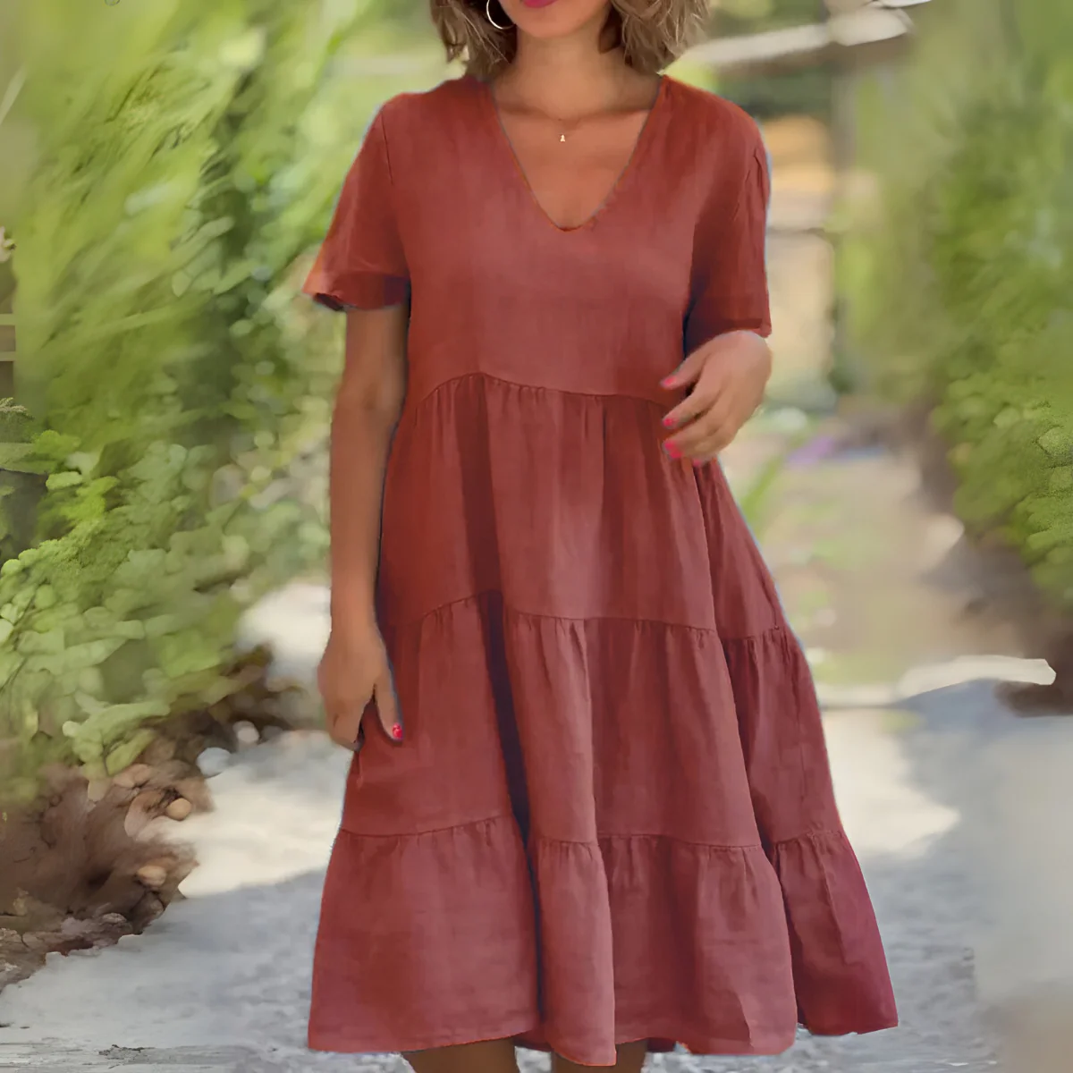 Luce™ | Flowing V-Neck Dress - Image 5