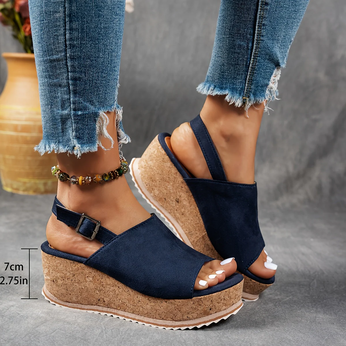 Luna | Platform Buckle Sandals - EVA shock absorbing sole - Image 3