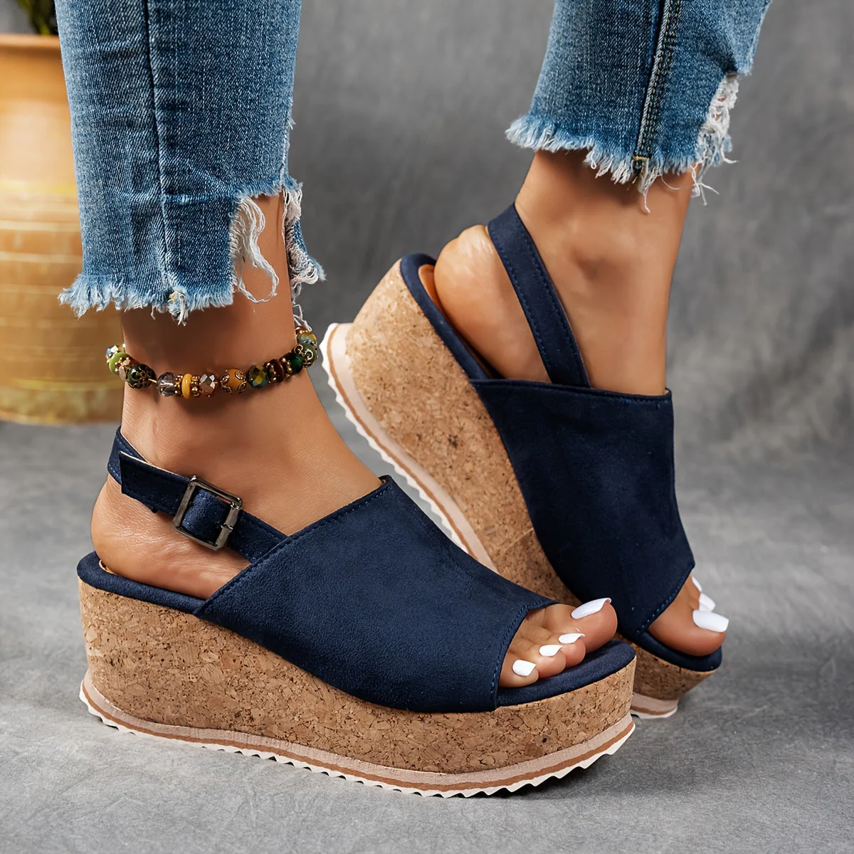Luna | Platform Buckle Sandals - EVA shock absorbing sole - Image 6