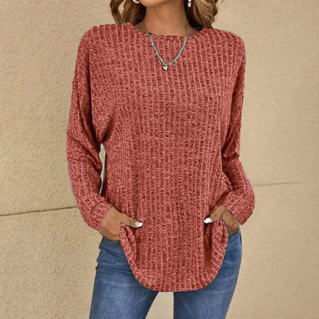 Maya | Women's Relaxed Fit Jumper Long Sleeve Crew Neck Sweater - Image 4