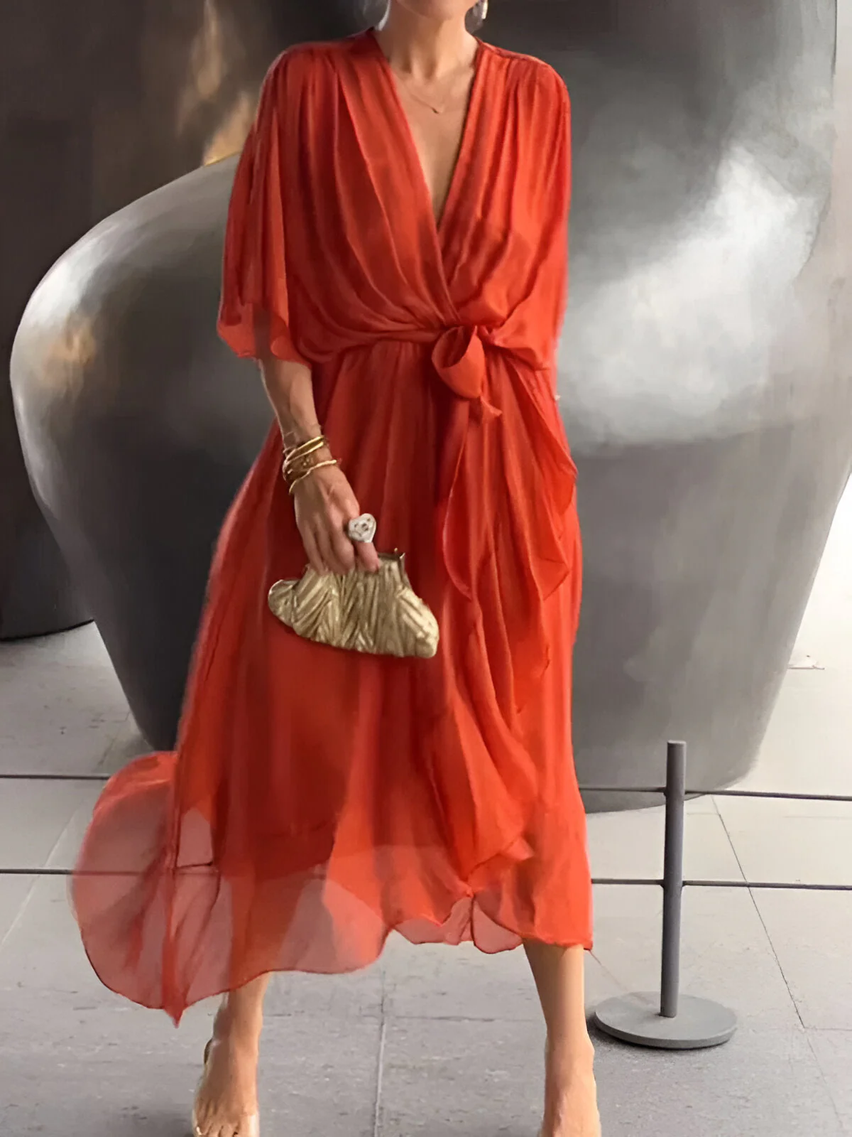 Monica | Dress with V-Neck - Image 10