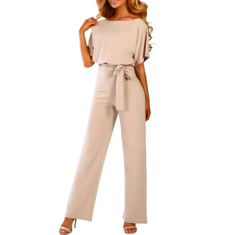 Nadia | Women's Wide-Leg Jumpsuit with Flutter Sleeves & Tie Waist - Image 5