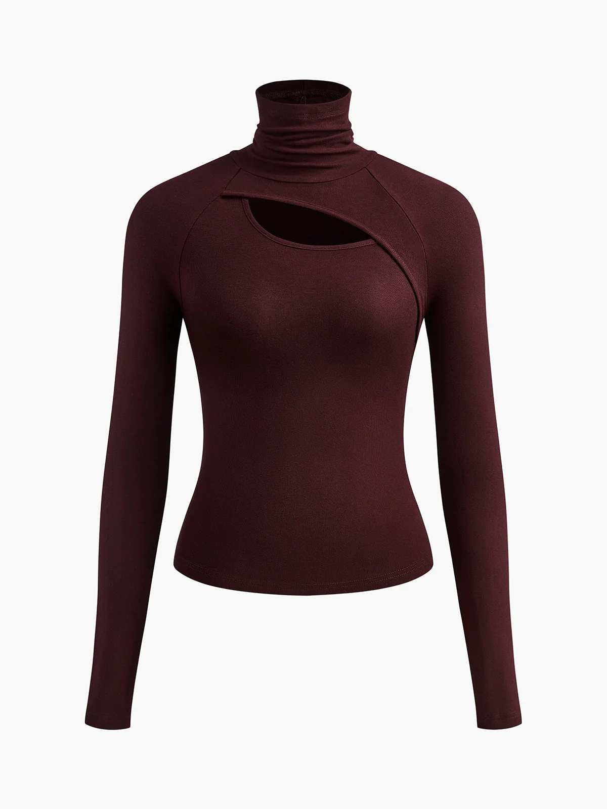 Nova | Women's Cut Out Turtleneck Long Sleeve Slim Fit Top - Image 7