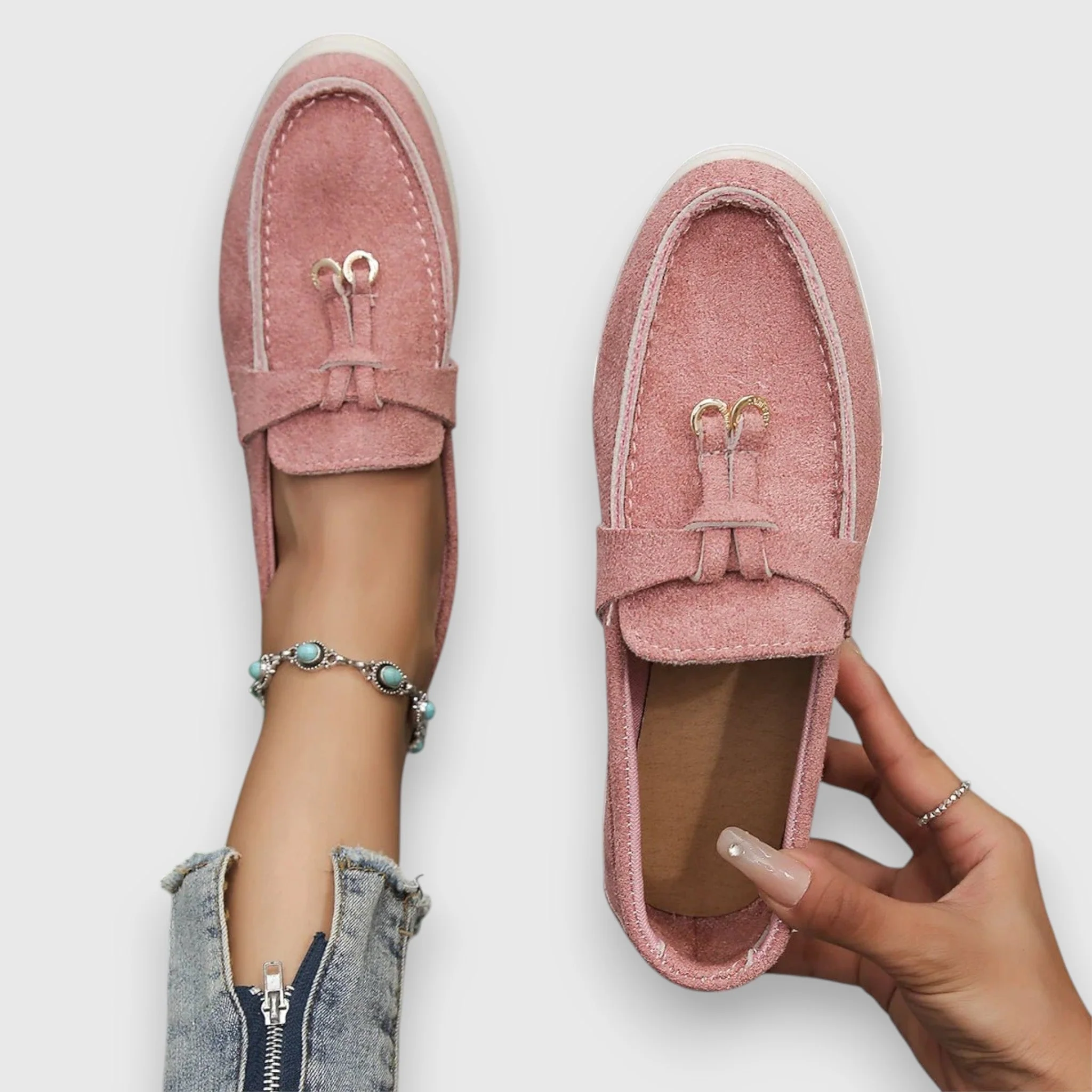Pippa | Women's Suede Tassel Loafers Slip-On Flat Moccasin - Image 4