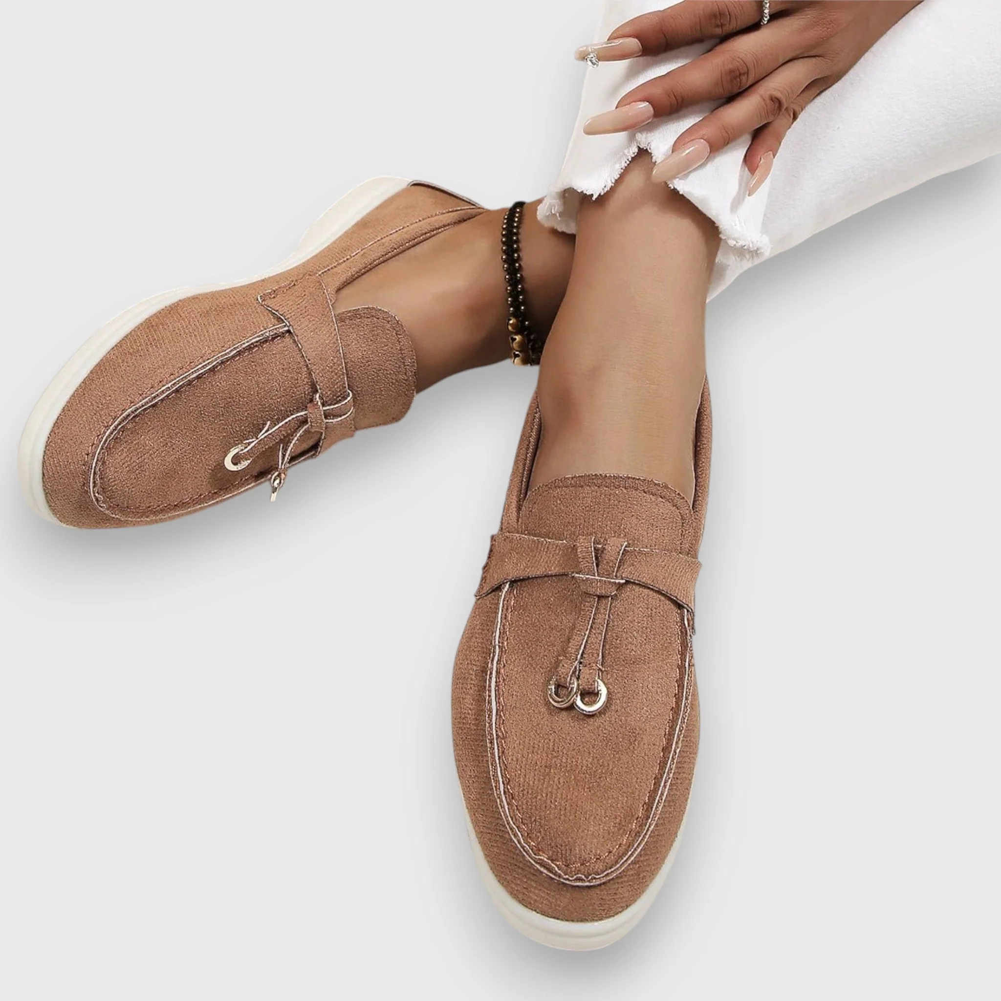 Pippa | Women's Suede Tassel Loafers Slip-On Flat Moccasin - Image 7