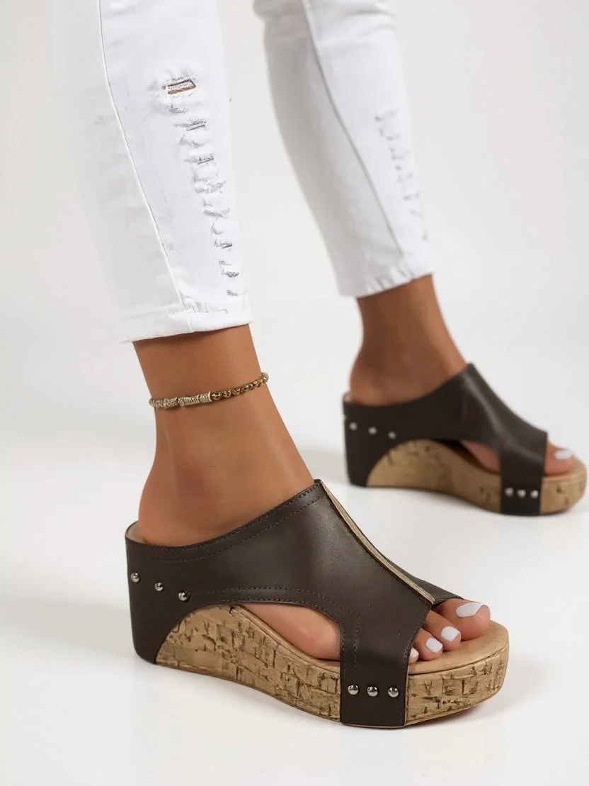 Sasha | Wedge Slide Sandals - Image 3