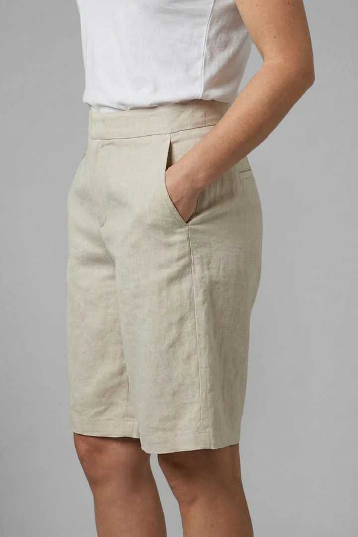 Seraphita | Women's Elastic Waist Knee Length Shorts - Image 6