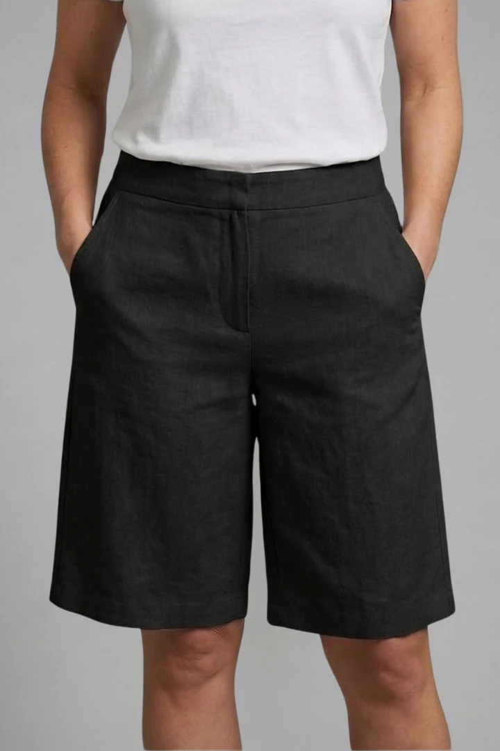Seraphita | Women's Elastic Waist Knee Length Shorts - Image 9