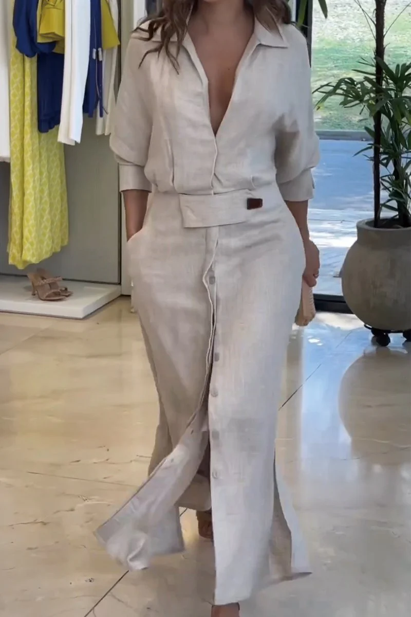 Seren | Women's Long Sleeve Maxi Dress - Image 3