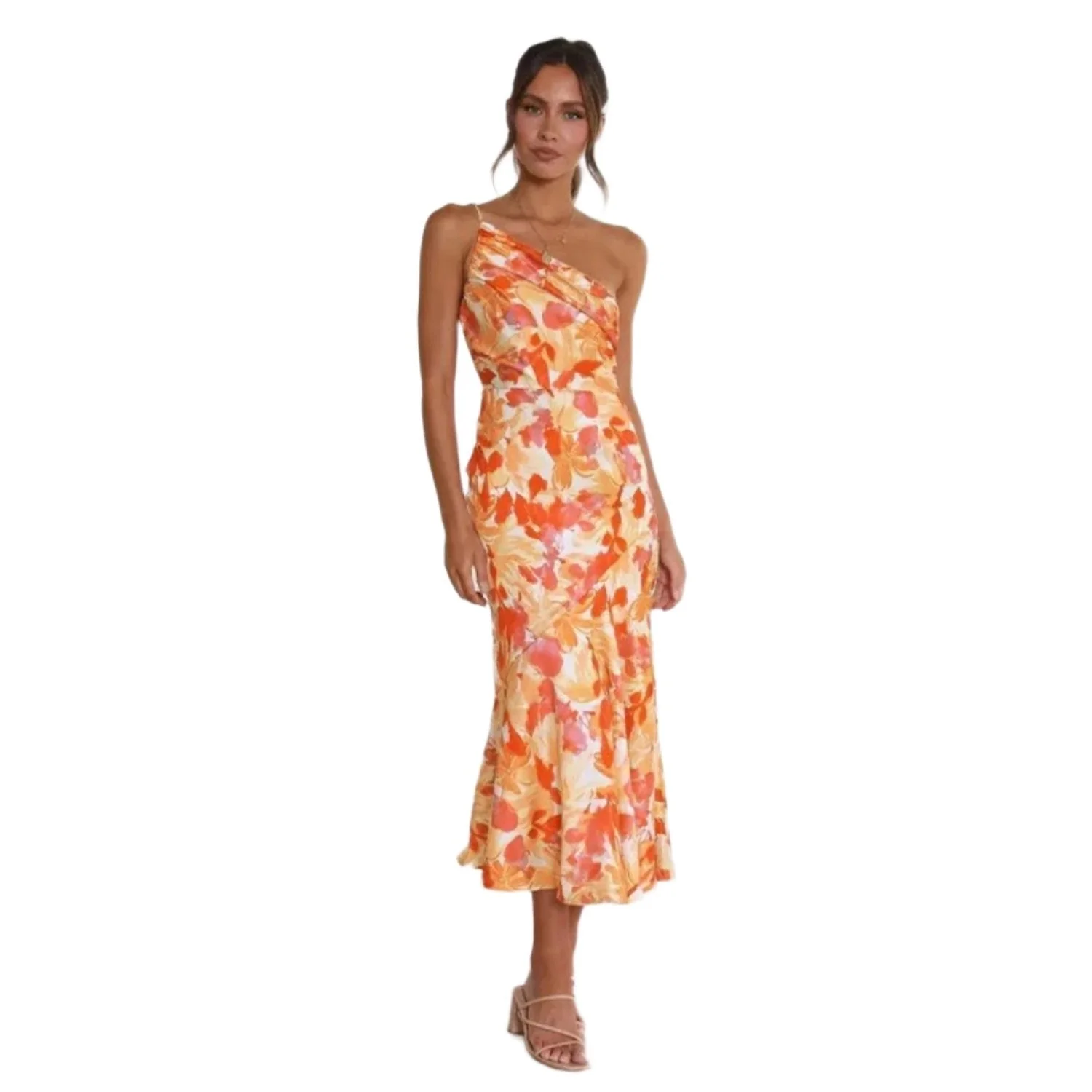 Sienna | Asymmetric Floral Print Midi Dress - Image 7