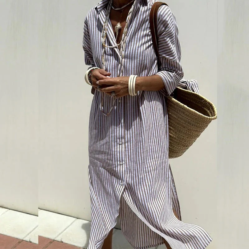 Sophie | Summer Dress with Elegant Stripes - Image 2