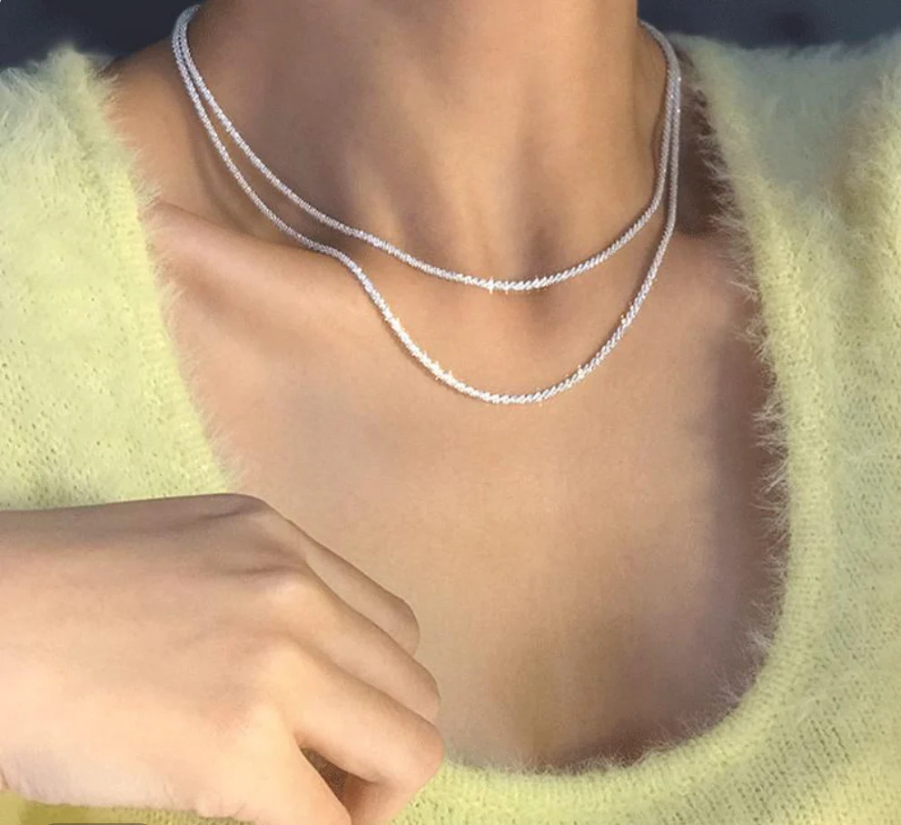 Starry Light Necklace Silver Set - Image 5