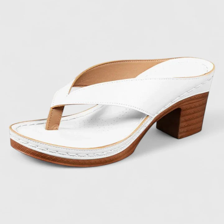Talia | Women's Block Heel Thong Sandals Ankle Strap - Image 5