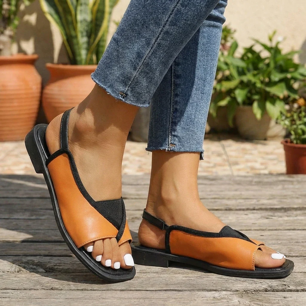 Talia | Women's Orthopedic Slingback Flat Sandals Open Toe - Image 2