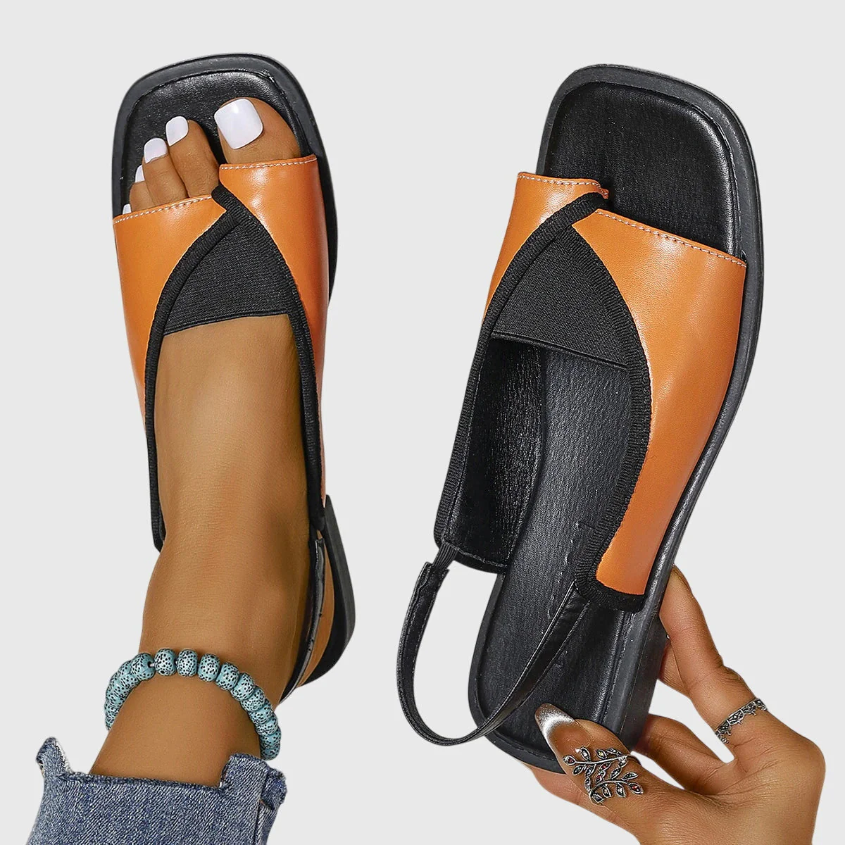 Talia | Women's Orthopedic Slingback Flat Sandals Open Toe - Image 4