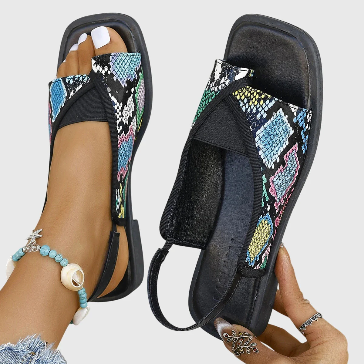 Talia | Women's Orthopedic Slingback Flat Sandals Open Toe - Image 7