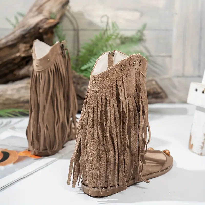 Tatiana | Women's Fringe Ankle Strap Sandals - Image 8