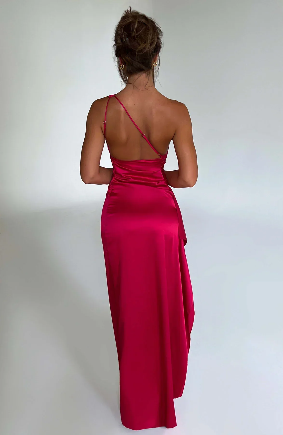Thalia | Women's One Shoulder Slit Maxi Dress - Image 2