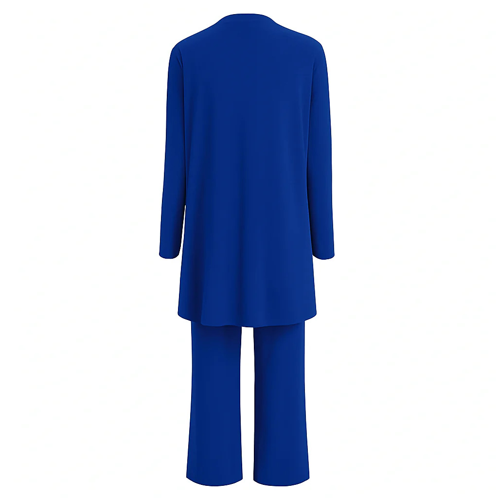 Vera | Women's 3-Piece Cardigan Top Wide Leg Trousers Set - Image 8