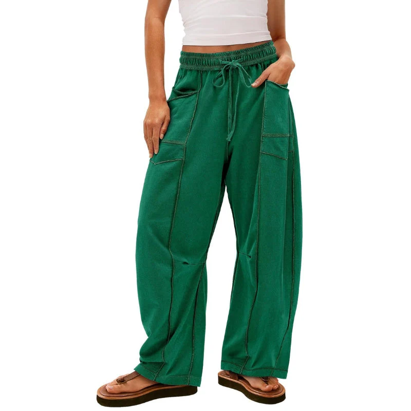 Vera | Women's Wide-Leg Cargo Pants High-Rise Drawstring Trousers - Image 7