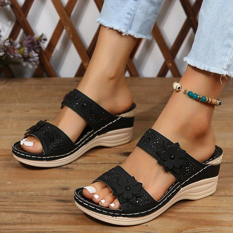 Delor™ | Floral Wedge Slides - Image 13