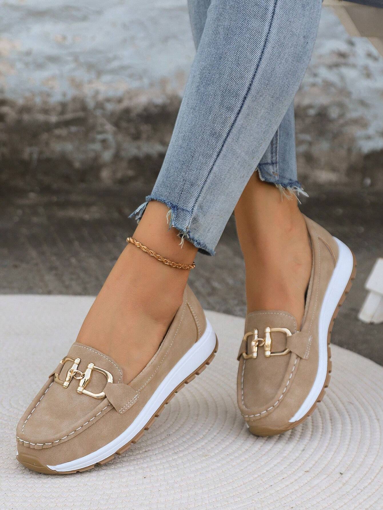 Xandra | Women's Buckle Detail Loafers - Image 2