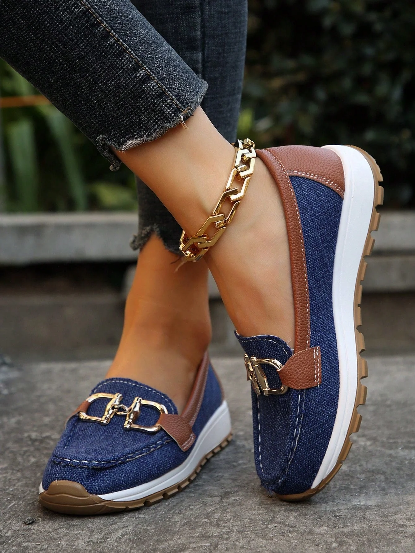 Xandra | Women's Buckle Detail Loafers - Image 8