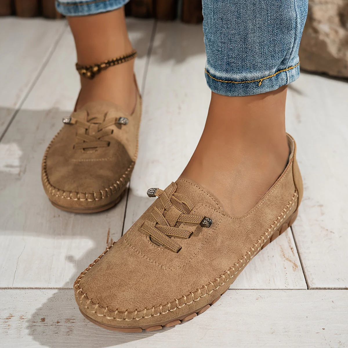 Zara | Women's Comfort Lace Up Loafers - Image 12