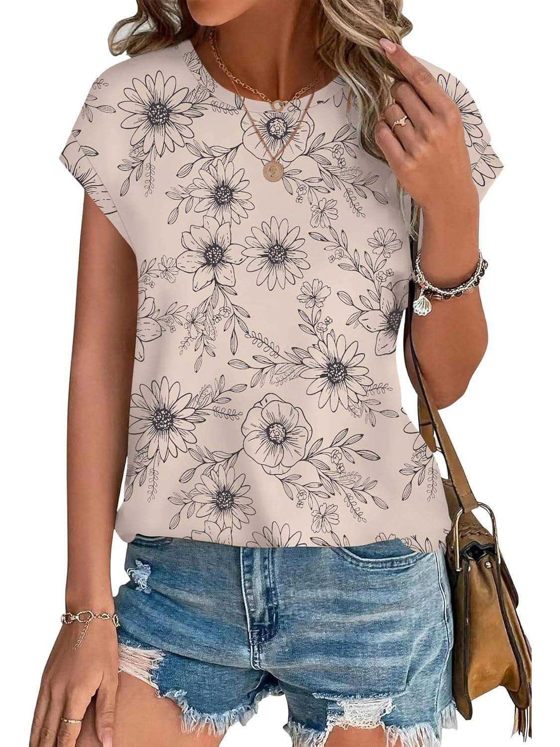 Zara | Women's Printed Short Sleeve Blouse Floral Casual Top - Image 10
