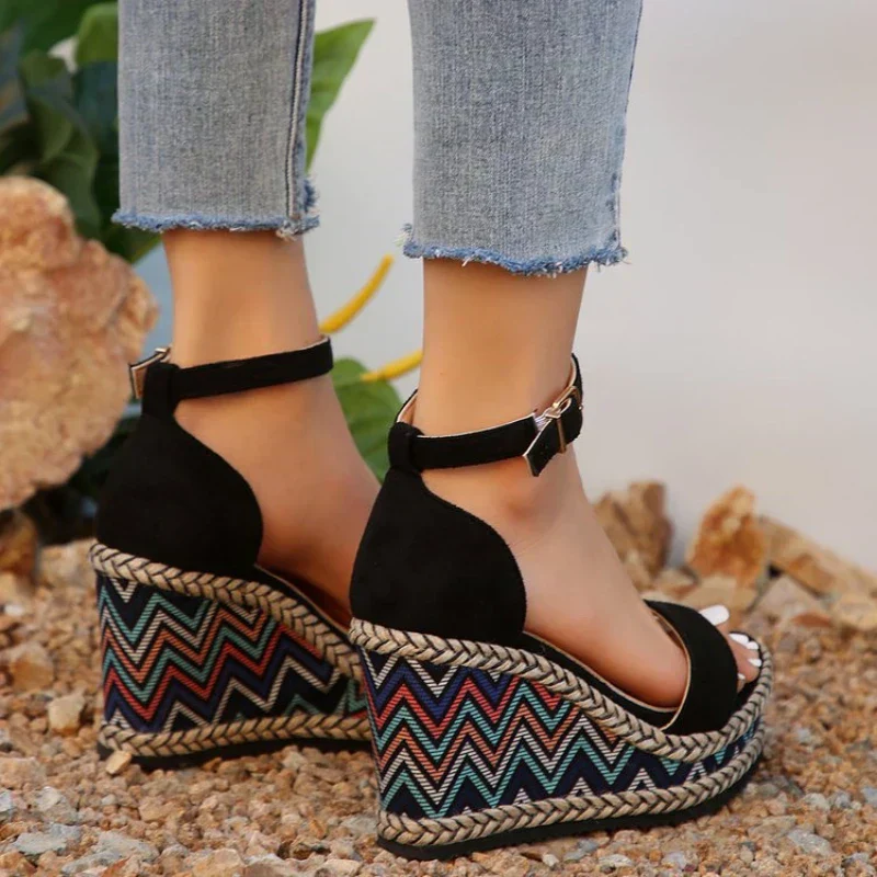 Zelina™ | Boho Wedge Sandals - Image 4